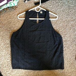 Gray lace front tank